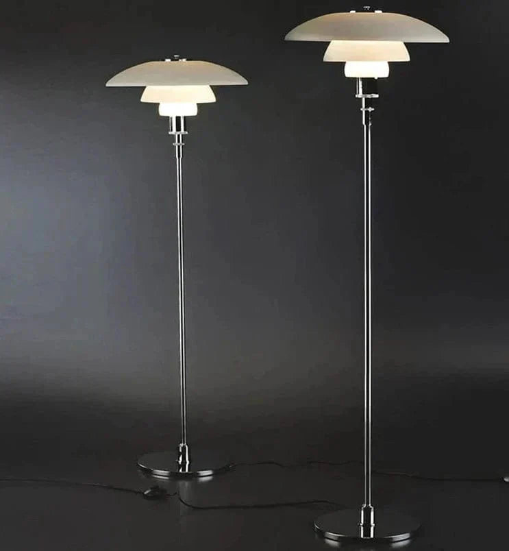 Iron and Glass Floor Lamp for Modern Living Rooms