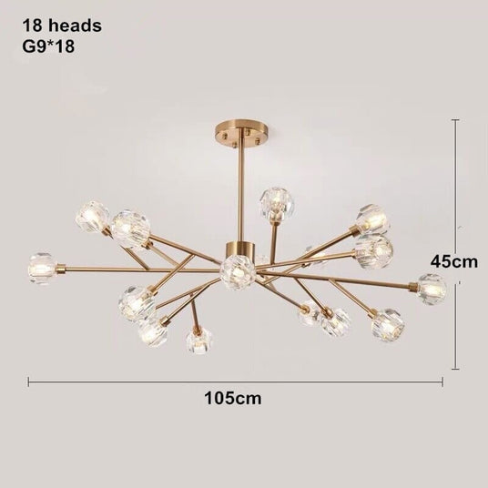 Chandelier - Crystal Ball Design Detail