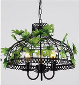 Rustic Industrial Cage Chandelier for Entryway