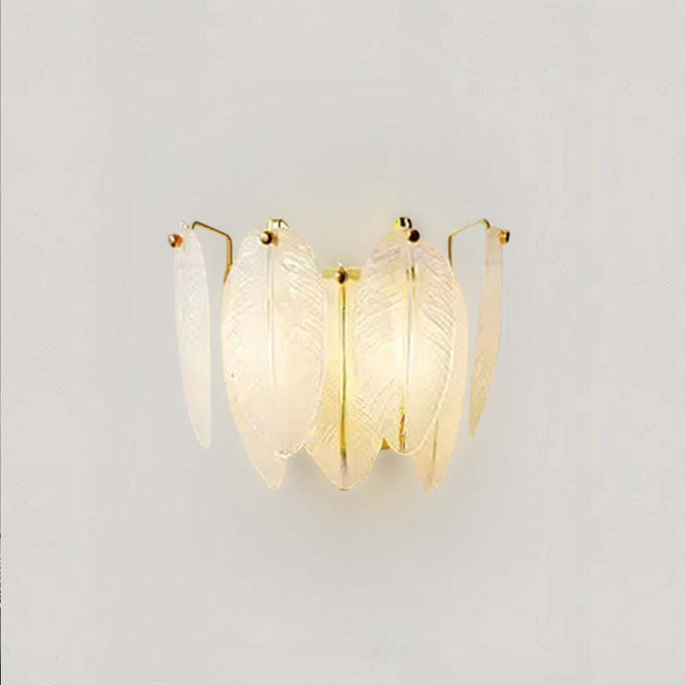 Crystal leaf wall lamp for modern interiors