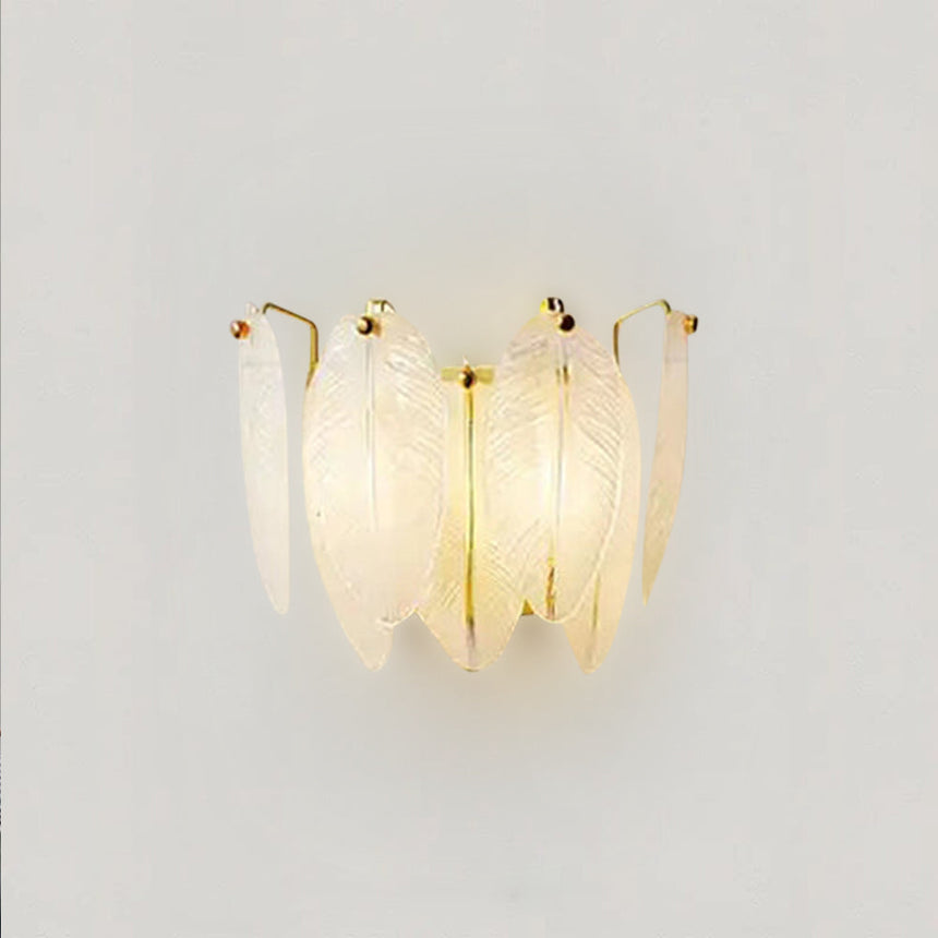 Crystal leaf wall lamp for modern interiors