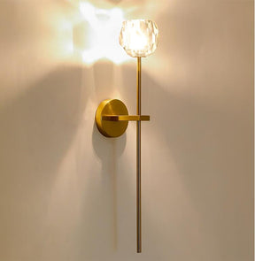 Hallway wall lighting with crystal accents