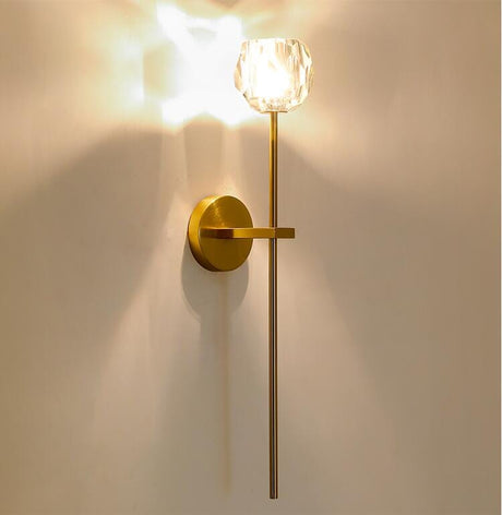 Hallway wall lighting with crystal accents