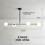 Lyra Nordic Glass Ball Ceiling Light With E27 LED Bulbs
