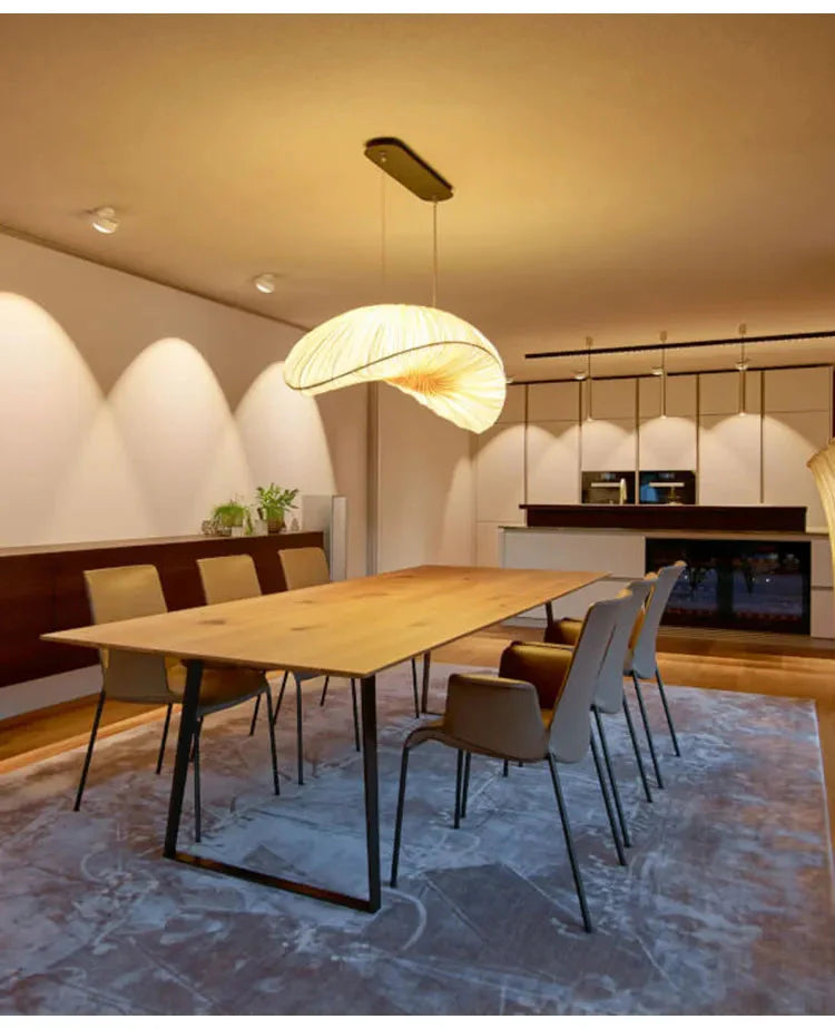 Fabric Chandelier Available in Multiple Cord Lengths