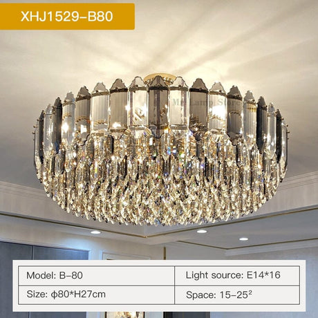 Chandelier hanging in living room