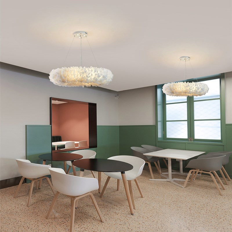 Averon White Pendant Light for bedroom | OroDwell