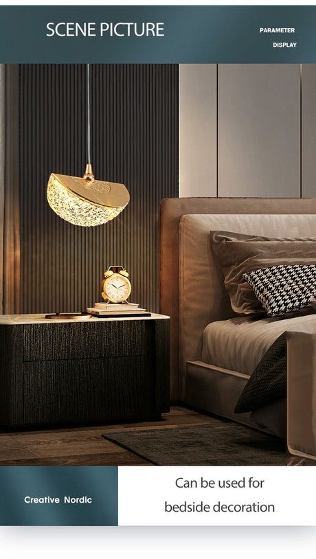 Acrylic Pendant Light Warm Glow Dining Table Accent - OpalDwell