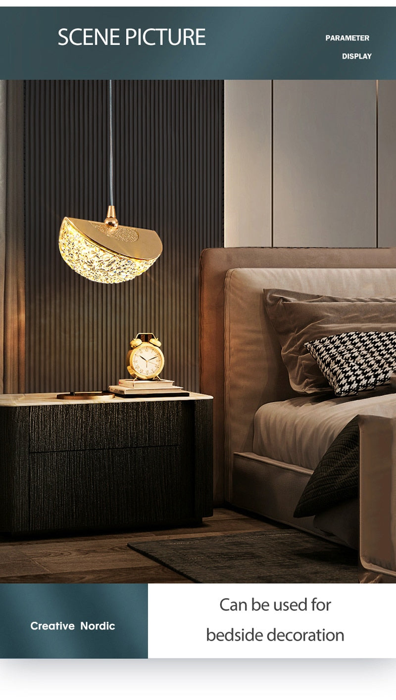 Acrylic Pendant Light Warm Glow Dining Table Accent - OpalDwell