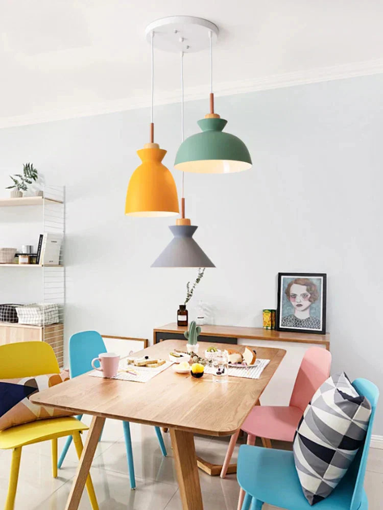Brinley Metal Pendant Light – square painted design – view 15 | OroDwell