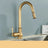 Vintage brass kitchen faucet for contemporary home interiors
