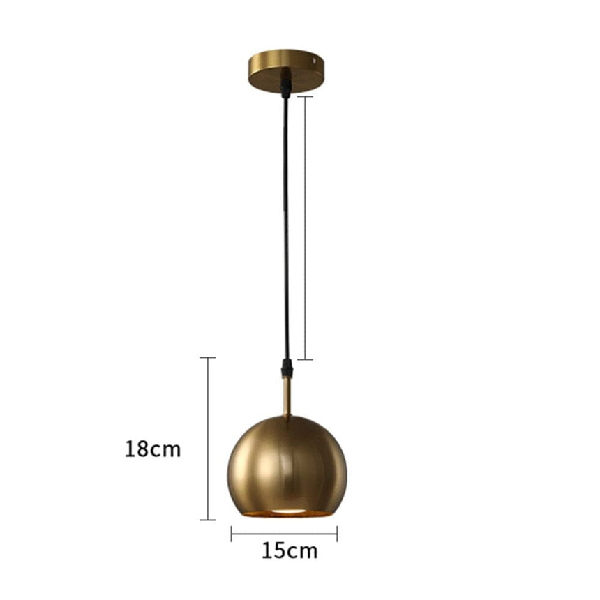 Elora Brass Pendant Light for Kitchen
