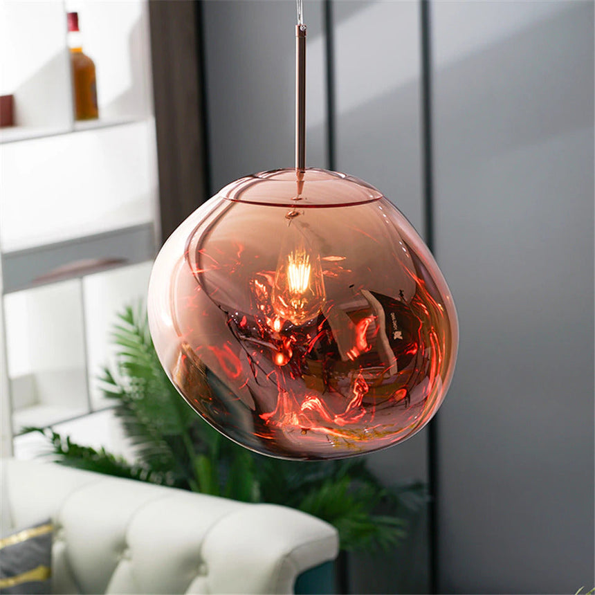 Pendant Lamp Close-Up of Rounded Silhouette