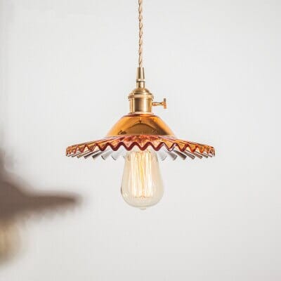 Woven glass pendant light for living room
