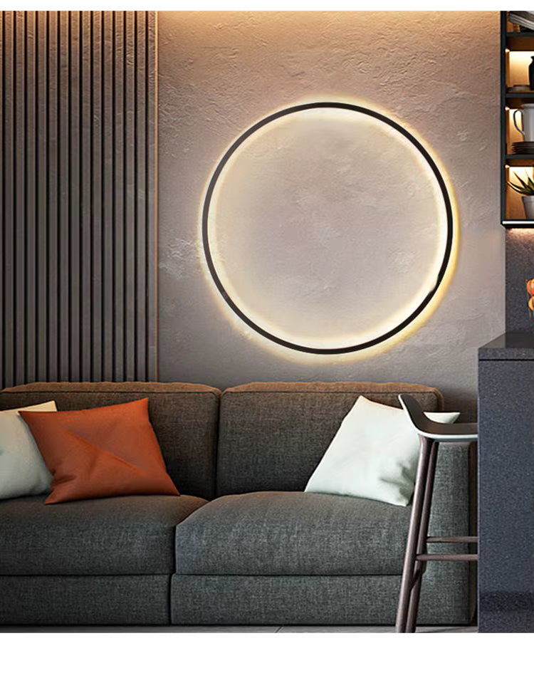 Round Wall Light Full Product View OpalDwell