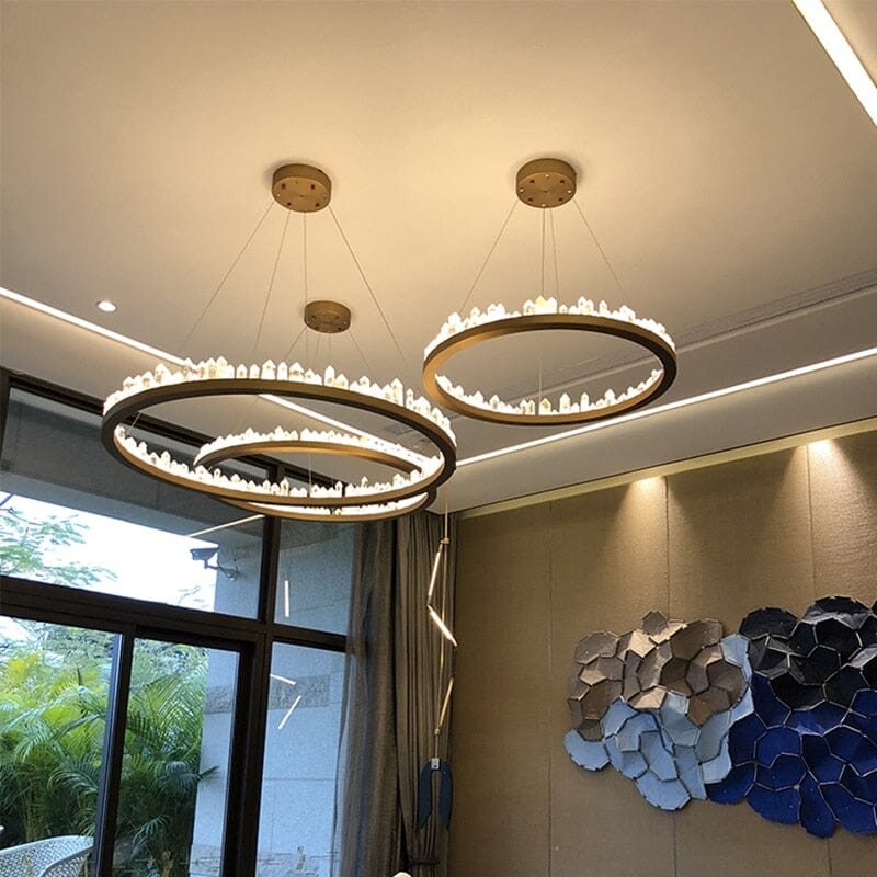 Crystal Chandelier Warm White Neutral Tone Design