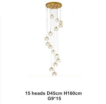 crystal ball pendant light with polished copper finish