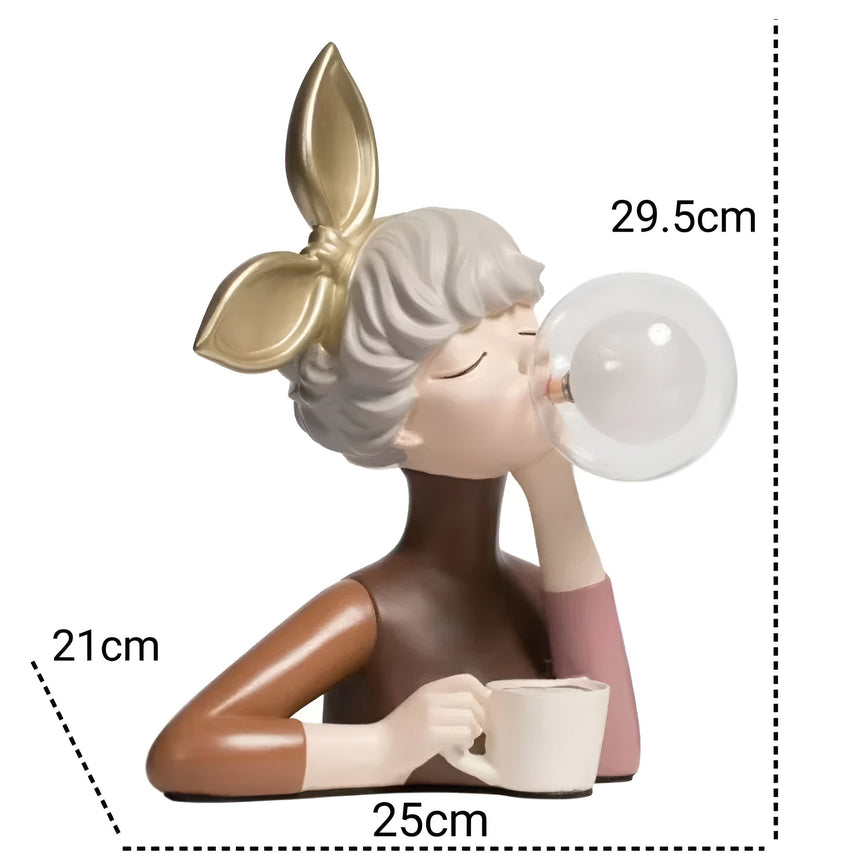 Cartoon bubble lamp nightlight statue for kids