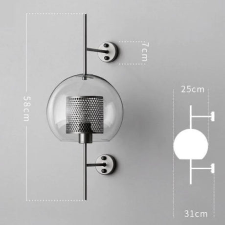 Wall mounted wall sconce for bedroom