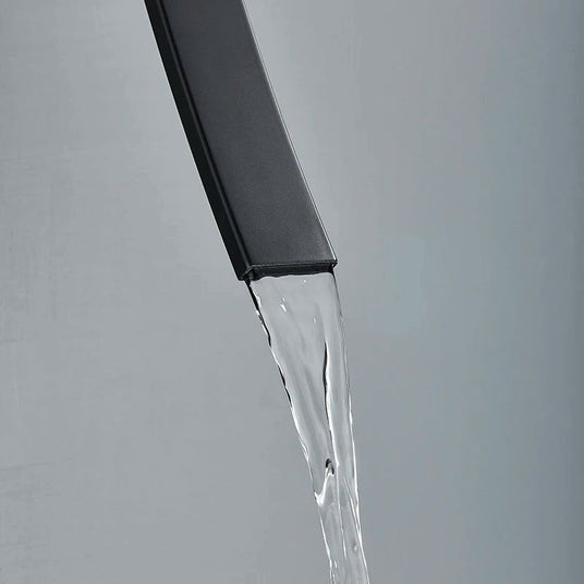 Wall mounted bathroom faucet - hot and cold water control