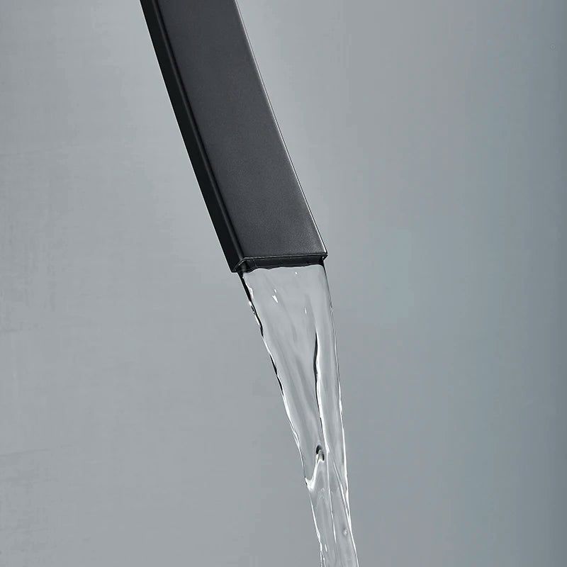 Wall mounted bathroom faucet - hot and cold water control