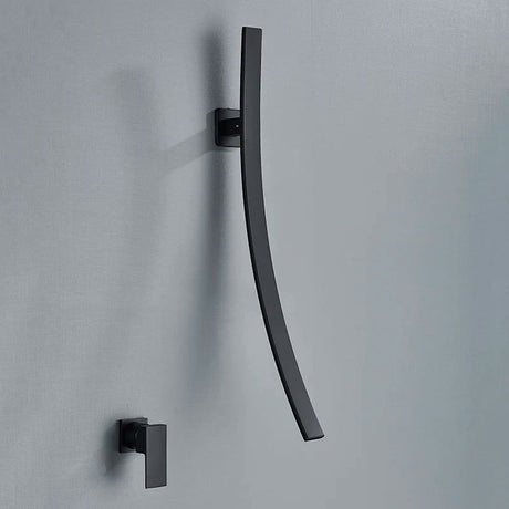 Wall mounted bathroom faucet - arc spout design
