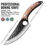 OrionKoi Japanese Handmade Kitchen Knife overall product view - OpalDwell