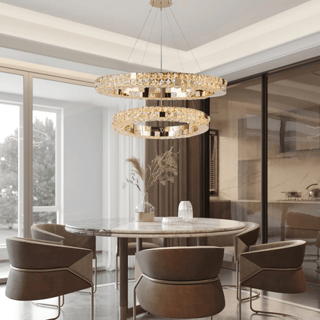 electroplated stainless steel ring chandelier