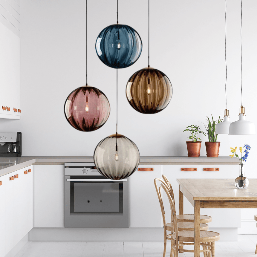 Warm Ambient Glow Bubble Glass Pendant Light with Sleek Silhouette | OroDwell