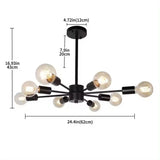 eight-arm dimmable led chandelier