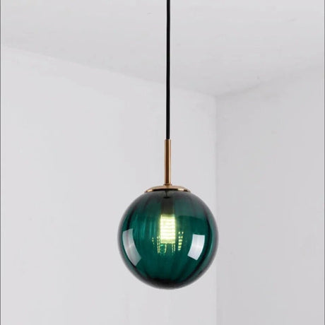 Glass and Iron Bubble Glass Pendant Light Product Photography | OroDwell