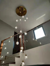 crystal pendant light close-up detail