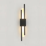 Black wall lamp modern living room setting