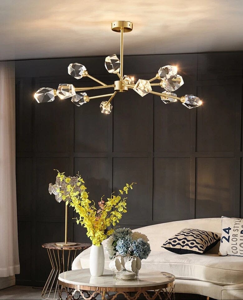 Warm Adjustable Glow Crystal Pendant Light with Sleek Silhouette | OroDwell