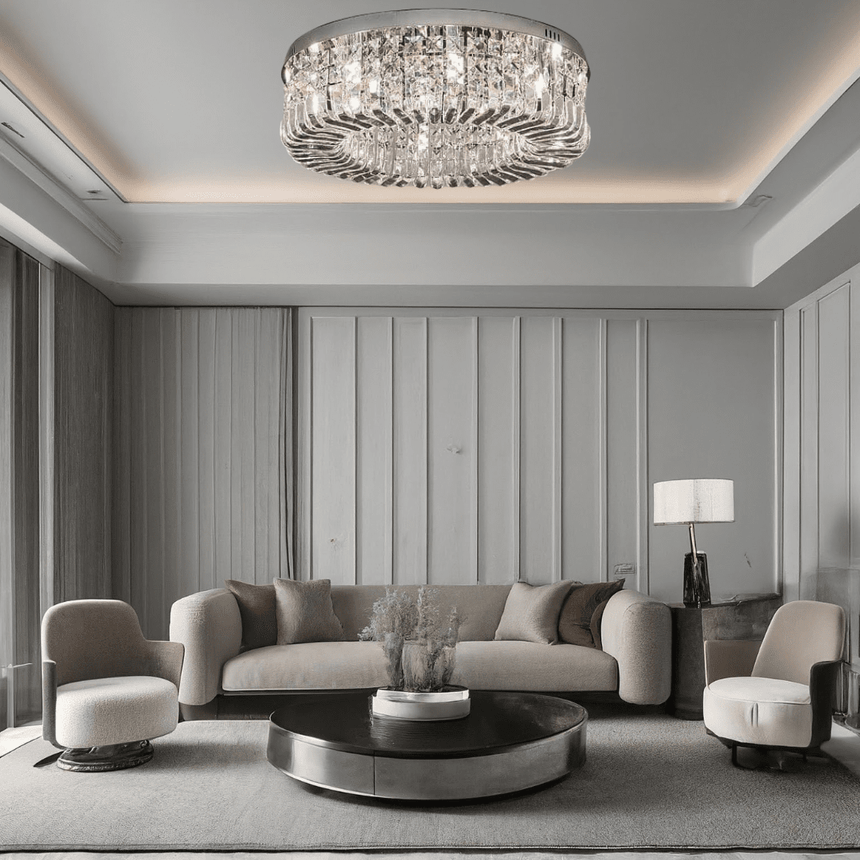 Ring Chandelier with K9 Crystal Detailing