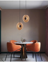 Artistic Disc Glass Pendant Light for Living Room