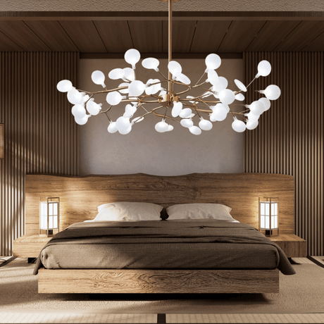 iron chandelier led soft ambient glow for living room