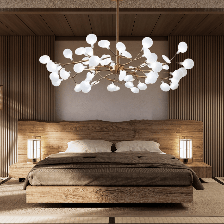 iron chandelier led soft ambient glow for living room