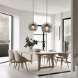 Liora Pendant Light - Aluminum and Glass Sculptural Double-Orb Design | OroDwell