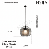 Aluminum and Glass Pendant Light for Dining Room Lighting | OroDwell