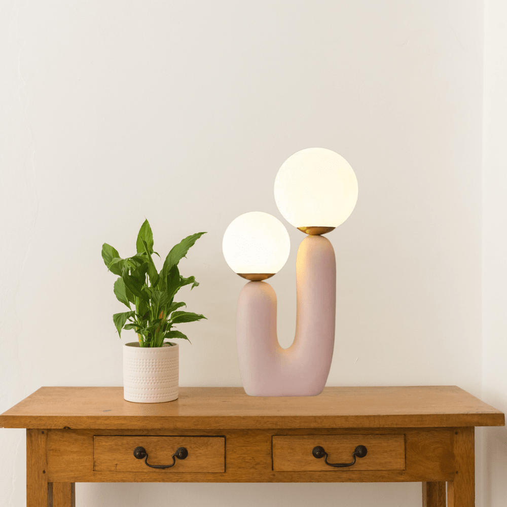 Resin Table Lamp LED for Bedroom
