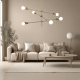Aurora Bean Glass Chandelier Soft Ambient Glow