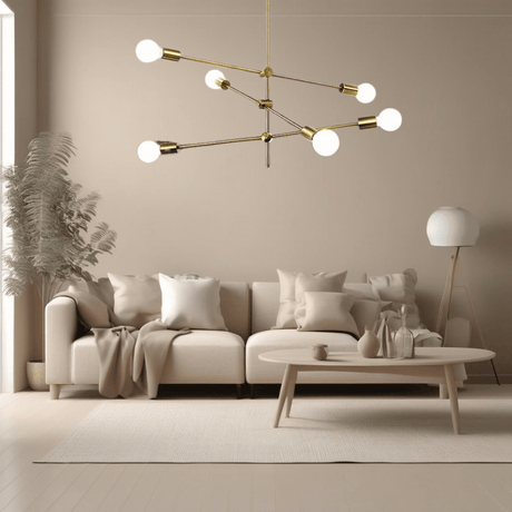 Aurora Bean Glass Chandelier Soft Ambient Glow