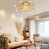 crystal finish iron chandelier design