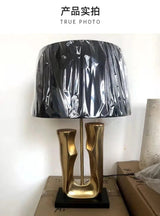 Electroplated iron table lamp for modern interiors
