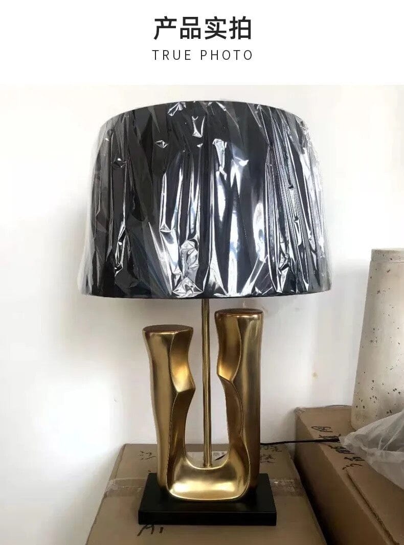 Electroplated iron table lamp for modern interiors