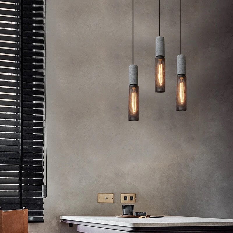 Rustic iron pendant light for living area
