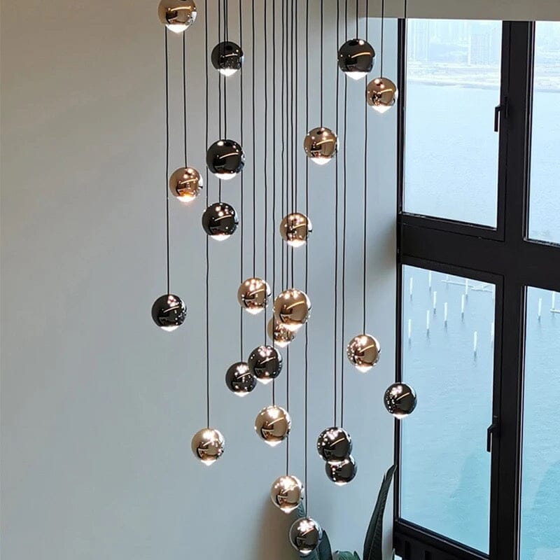 Glass Chandelier Centerpiece for Foyer and Living Room