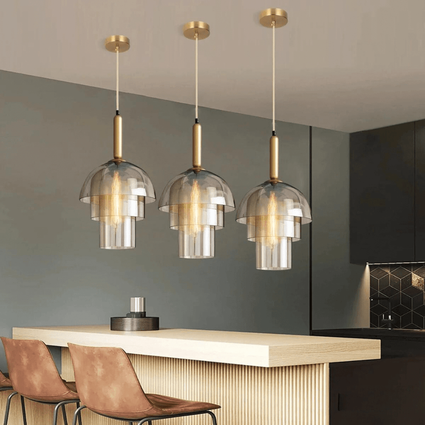 Champagne glass pendant light for dining room
