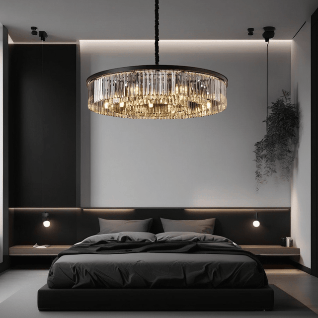 Tavian Grey Crystal Chandelier for Dining Room